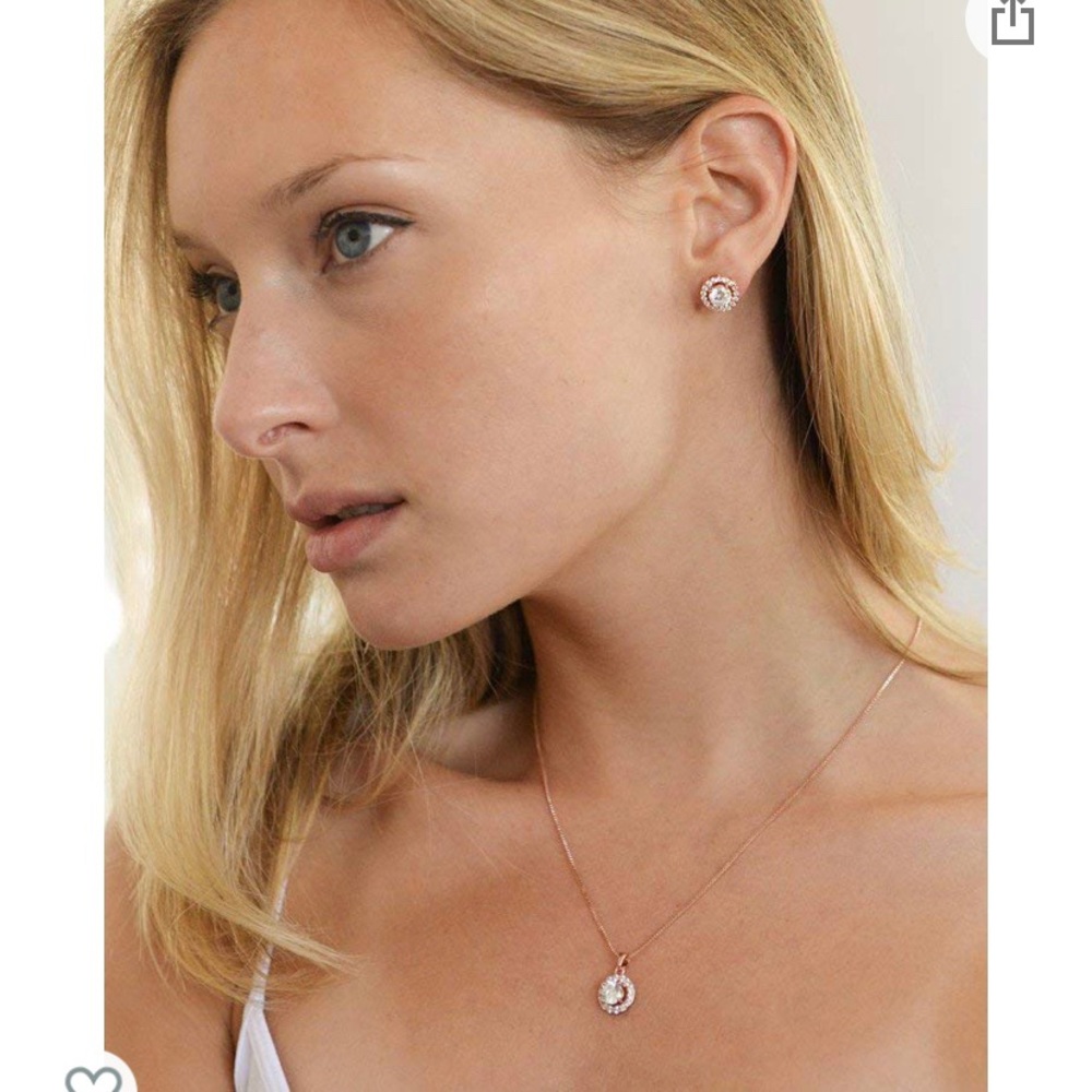 Mariell Dainty C Zirconia Necklace & Earrings set